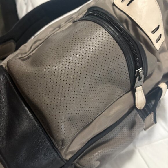 Coach All Terrain Trek Perforated Leather Canvas Unisex Backpack - Picture 7 of 17